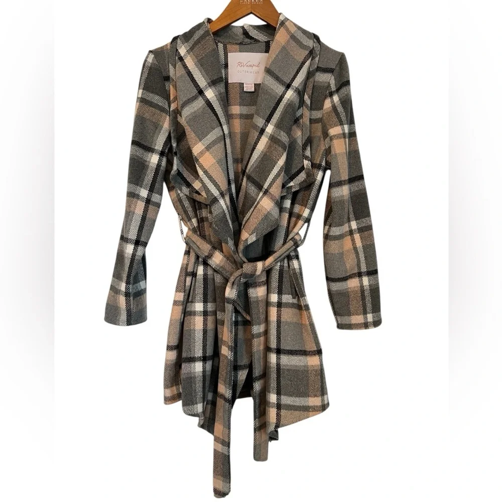 Revamped Plaid Belted Jacket - Picture 1 of 4